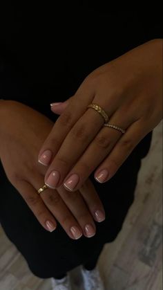 French Mani Natural Nails, Nails Acrylic Shellac, Gel French Tip Nails Natural, Gel Overlay French Manicure, Gel Polish Nails Natural, Shellac On Real Nails, French Acrylic Overlay Nails, French Tips Nails Natural, French Tip Manicure Short Nails