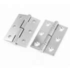 pair of stainless steel door hinges