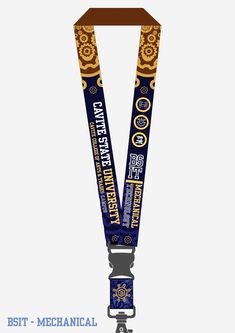 a lanyard with an emblem on it