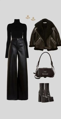 Stile Casual Chic, Leather Pants Outfit, Winter Fashion Outfits Casual, Easy Trendy Outfits, Modest Fashion Outfits, Mode Inspo, Looks Chic