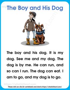 the boy and his dog poem for children to read in english or spanish with pictures