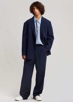 Beo Blazer - Blue Suit Inspo Mens, Baggy Suits Men, Oversized Suits Men, Mens Outfits Blue, Modern Suits Men, Prom Men Outfit, Mens Winter Suits, Baggy Suit, Oversize Suit