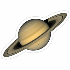 the planet saturn sticker is shown on a white background