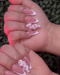 Almond Nails With Rhinestones Classy, Oval Birthday Nails, Gel X Nails French Tip, Female Business Suit, Almond Acrylic Nails Designs, Elegant Touch Nails, Girly Acrylic, Fake Nails Designs, Wow Nails