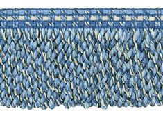 18 Yard Package of Light Blue, French Blue, White / 3 inch (7.5cm) Decorative Bullion Fringe / Style#: BFV3 / Color: VNT24 - Nautical - DecoPro Bullion Fringe, Fringe Fashion, Blue French, Professional Decor, Drapery Panels, Bleu Turquoise, French Blue, Complementary Colors, Fringe Trim