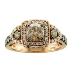 Ring featuring Chocolate Diamonds , Vanilla Diamonds set in 14K Strawberry Gold Luxury Collectible Brown Rings, Rings Chocolate Diamonds, Luxury Brown Diamond Jewelry, Levian Chocolate Diamonds Rings Kay Jewelers, Le Vian Chocolate Diamond Ring, Chocolate Diamonds, Fashion Rings, Jewelry Rings, Gold