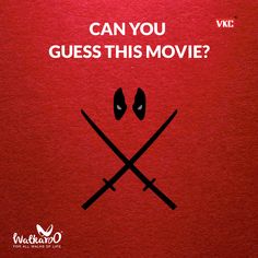 a red book cover with two crossed swords and the words can you guess this movie?