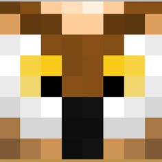 the face of a man with brown hair and black eyes is shown in pixel style