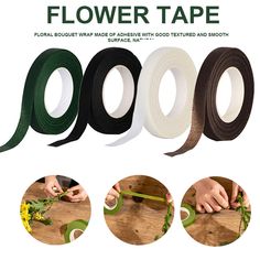 four different types of flower tape