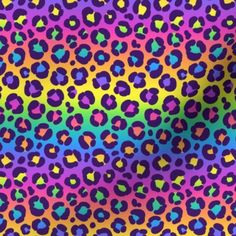 an animal print fabric with multicolored spots