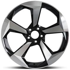 a black and silver wheel on a white background