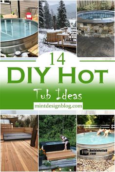 Diy Hot Tub Ideas, Winter Hot Tub, Rustic Hot Tubs, Stock Tank Hot Tub, Hot Tub Ideas, Small Hot Tub, Hot Tub Privacy, Diy Hot Air Balloons