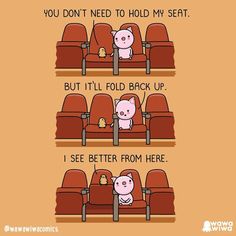 a cartoon pig sitting on top of a red chair