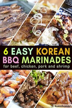 6 easy korean bbq marinades for beef, chicken, pork and shrimp