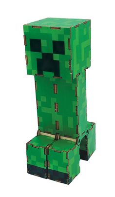 an image of a minecraft creeper made out of cardboard