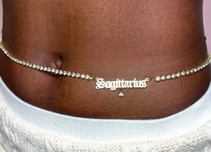 Zodiac Belly Chain Belly Jewelry Chain Waist Gold, Chain Outfit, Waist Chain, Belly Chain, Dream Jewelry, Chain Lengths, Silver Chain, 18k Gold, Mens Jewelry