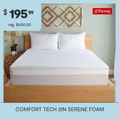 the comfort tech mattress is on sale for $ 19 95 reg $ 40 00 or free shipping