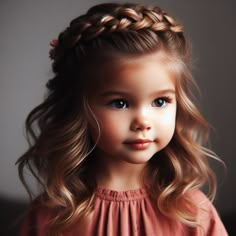 Girls Pageant Hair, Lonely Christmas, Junior Bridesmaid Hair, Braid Hairstyles For Kids, Kids Wedding Hair, Kids Hairstyles For Wedding, Short Hair For Kids, Girls Updo, Girls Hairdos