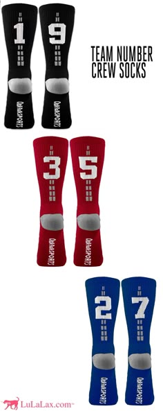 the team number crew socks are available in four different colors