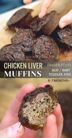 chicken liver muffins Baby Food With Chicken, Meat For Babies, 6 Months Baby Food, Liver Organ, Gluten Free Dairy Free Snacks, Iron Vitamins, Chicken Baby Food, Chicken Liver Recipes, Organ Meat