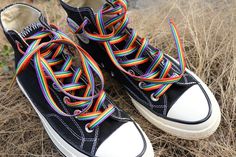 1 Pair Rainbow Shoelaces for Sport/Running Shoes/Canvas Shoes/Shoe Strings/Rope Shoelaces ❤Shoelace Diameter: 8mm ❤For sneakers,boots,golf shoes,tennis shoes,basketball shoes,running shoes... ❤Note:the sneaker shoe laces for adults men and women,also for kids boys and girls,because of light effect of displays of different computers,some slight color differences of the shoe lace are inevitable!! ❤We do not sacrifice quality for price,so you can rest assured to buy. ❤If you have any questions you Pride Shoes, Rainbow Laces, Rainbow Shoes, Striped Shoes, Shoe Insoles, Vans High Top Sneaker, Golf Shoes, Gay Pride, Sport Running