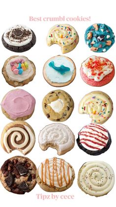 an image of many different types of cookies