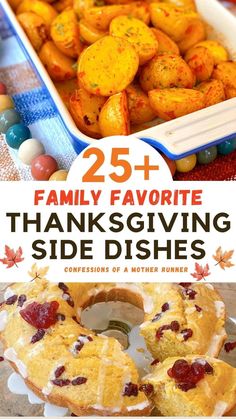 the cover of 25 + family favorite thanksgiving side dishes, with text overlaying