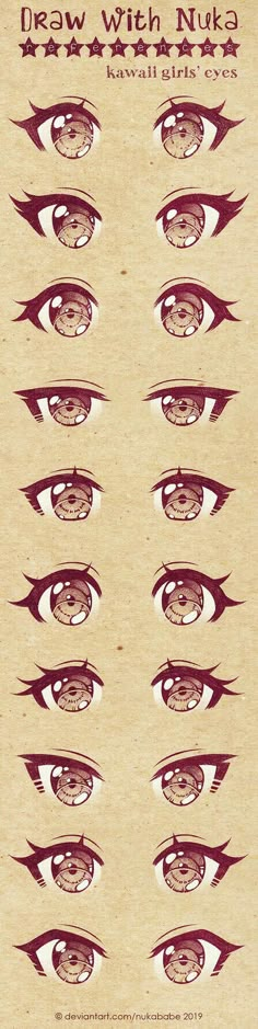 an old poster with many different types of eyes