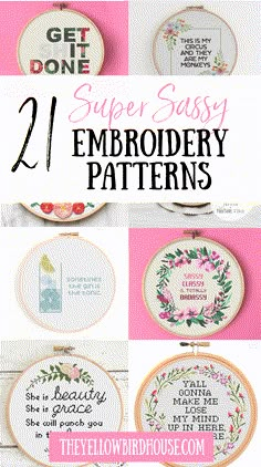 embroidery patterns for beginners to make