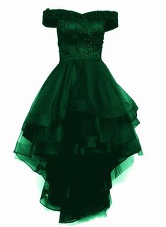 Fashionable Dark Green High Low Tulle with Lace Homecoming Dress, Gree – BeautyDressy Green A-line Prom Evening Dress, Green A-line Evening Dress For Prom, Green Organza Evening Dress For Prom, Fitted Green Organza Ball Gown, Green Short Sleeve Evening Dress For Banquet, Green Tulle Party Dress, Green A-line Party Dress, Green Tulle Dress For Party, Green A-line Prom Season Dress