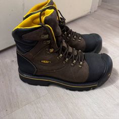 6" Steel Toe Waterproof Work Boots, Slate Black Keen Shoes, Work Boots, Milwaukee, Black And Brown, Men's Shoes, Shoe Boots, Size 10, Man Shop, Boots