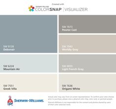 the color scheme for colorsnap visualizer, which includes grays and browns