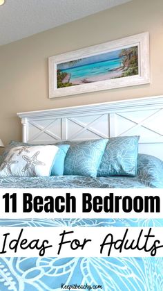 beach bedroom ideas for adults Themed Bedroom Ideas For Adults, Coastal Theme Bedroom, Dinning Room Modern, Bedroom Beach Theme, Ocean Inspired Bedroom, Bedroom Ideas Beach, Coastal Cottage Bedroom, Beach Bedroom Ideas, Beach Cottage Bedroom