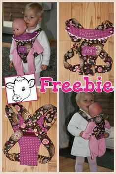 a collage of photos with the words freebie on it and images of a baby in a carrier