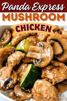 this panda express mushroom chicken is an easy and delicious dish that's ready in under 30 minutes