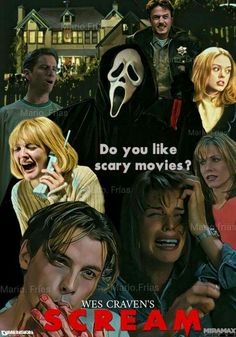 the scream movie poster with many different characters