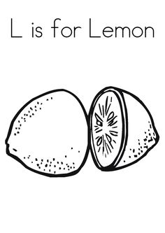 the letter l is for lemon coloring page