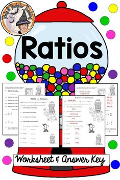 worksheet and answer key for the word's in front of a gumball machine