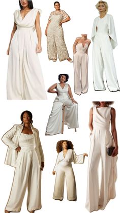 different styles of women's jumpsuits and dresses