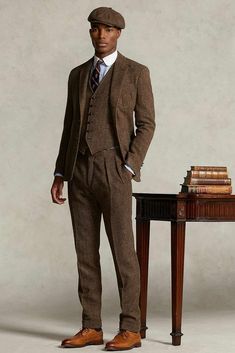 Morehouse College, Brown Tweed Suit, Tweed Vest, Tweed Trousers, Dad Fashion