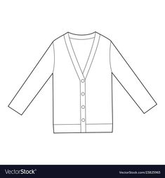 Cardigan Drawing Reference, Drawing Cardigan, Cardigan Drawing, Technical Drawing Fashion, Cardigan Outfit Men, Men Drawing, Mister Rogers