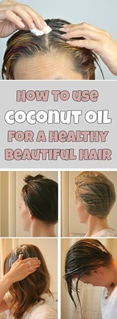 How to use coconut oil for a healthy beautiful hair Apply Coconut Oil, Coconut Oil Hair Mask, Skirt Diy, Coconut Oil Uses, Ombré Hair, Coconut Oil Hair, Hair Remedies, Hair Repair, Hair Care Tips