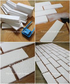 how to make a brick wall with foam and glue