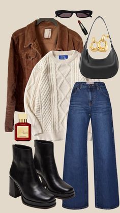 Classic Eclectic Style, Time Capsule Outfits, Going Out For Drinks Outfit Casual, Ny Street Style Winter, Boston Fashion Winter, Women Outfit Inspo Aesthetic, Outfits For Winter In Europe, Cool Toned Fall Outfits, Frye Boots Outfit Winter