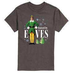 Add a fun and awesome look to any wardrobe with this Men's Elf Raised By Elves Tee. FEATURES Crewneck Short sleeveFABRIC & CARE Machine wash Imported Cotton, polyester Size: XL. Color: Charcoal. Gender: male. Age Group: adult. Pattern: Graphic. Elf Singing, Tall Elf, Pattern Graphic, Fabric Care, Elf, Solid Colors, Graphic Tee, Age Group, Singing