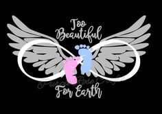 two baby feet with wings and the words, joe beautiful for earth