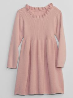 babyGap Ribbed Sweater Dress | Gap Factory Ribbed Sweater Dress, Toddler Girl Dresses, Toddler Dress, Ribbed Sweater, Name It, Perfect Outfit, Pink Girl, Knit Dress, Pink Dress