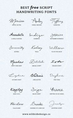 the best free script handwriting font for all types of writing and handwritten lettering, including