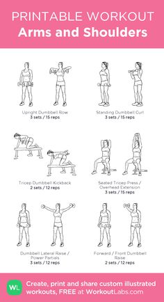 the printable workout poster is shown with instructions for how to do it and what to use