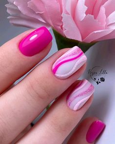 Gellish Nails, Pedi Colors, May Nails, Summer Nail Ideas, Gel Nails Diy, Simple Gel Nails, Summery Nails, Pink Nail Art, Acrylic Nails Coffin Pink